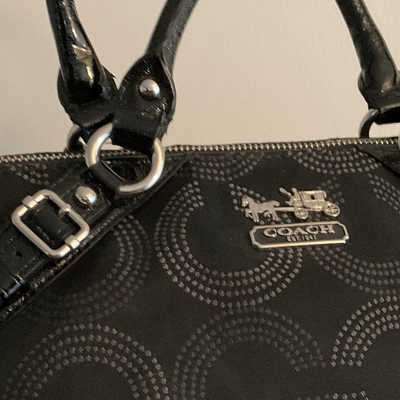 COACH Madison Dotted Op Art Sophia Satchel Bag. - Picture 6 of 7